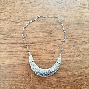 Silver Textured Necklace
